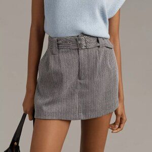 Anthropologie Dizzy Lizzy Belted Tailored Skort